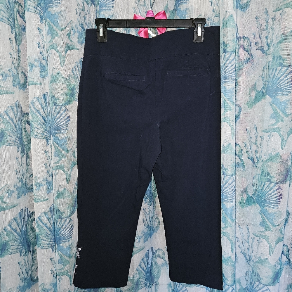 Navy cropped pants